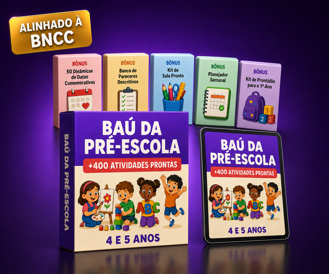 Baú da Pré-Escola — mockup do produto